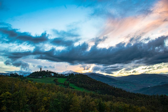 sunset, panorama, landscape, landscape wallpapers, panoramic, panorama landscape, nature, italy, tramonto, montagne, montagna, appennino, sky blue